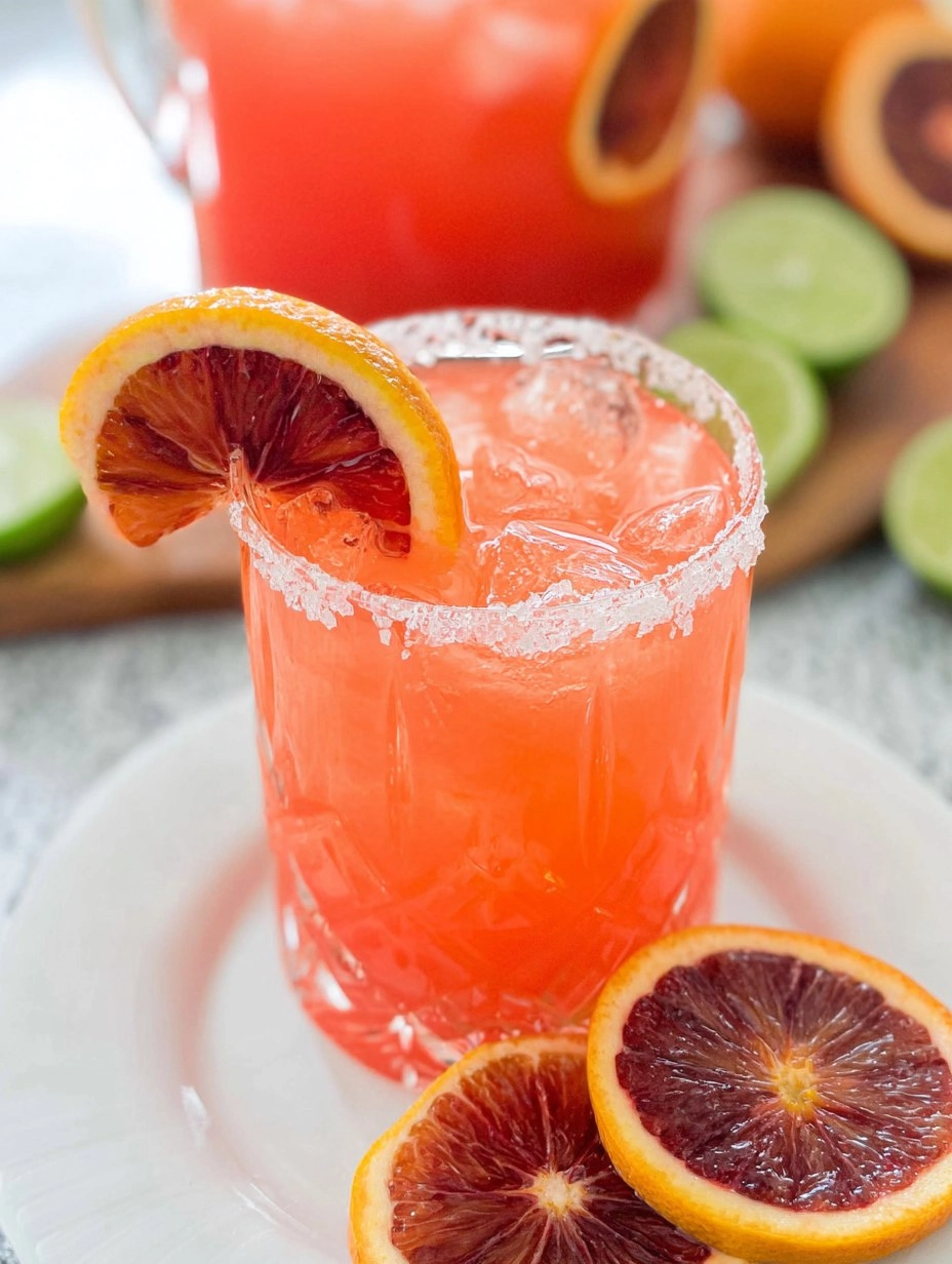 Blood Orange Margarita Pitcher (Easy Big-Batch Citrus Cocktail)