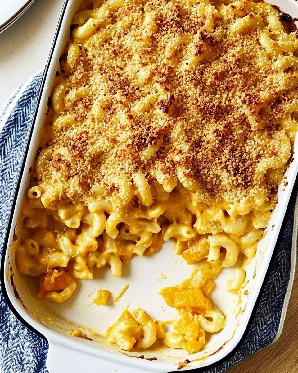 Cheesy Baked Butternut Squash Mac and Cheese
