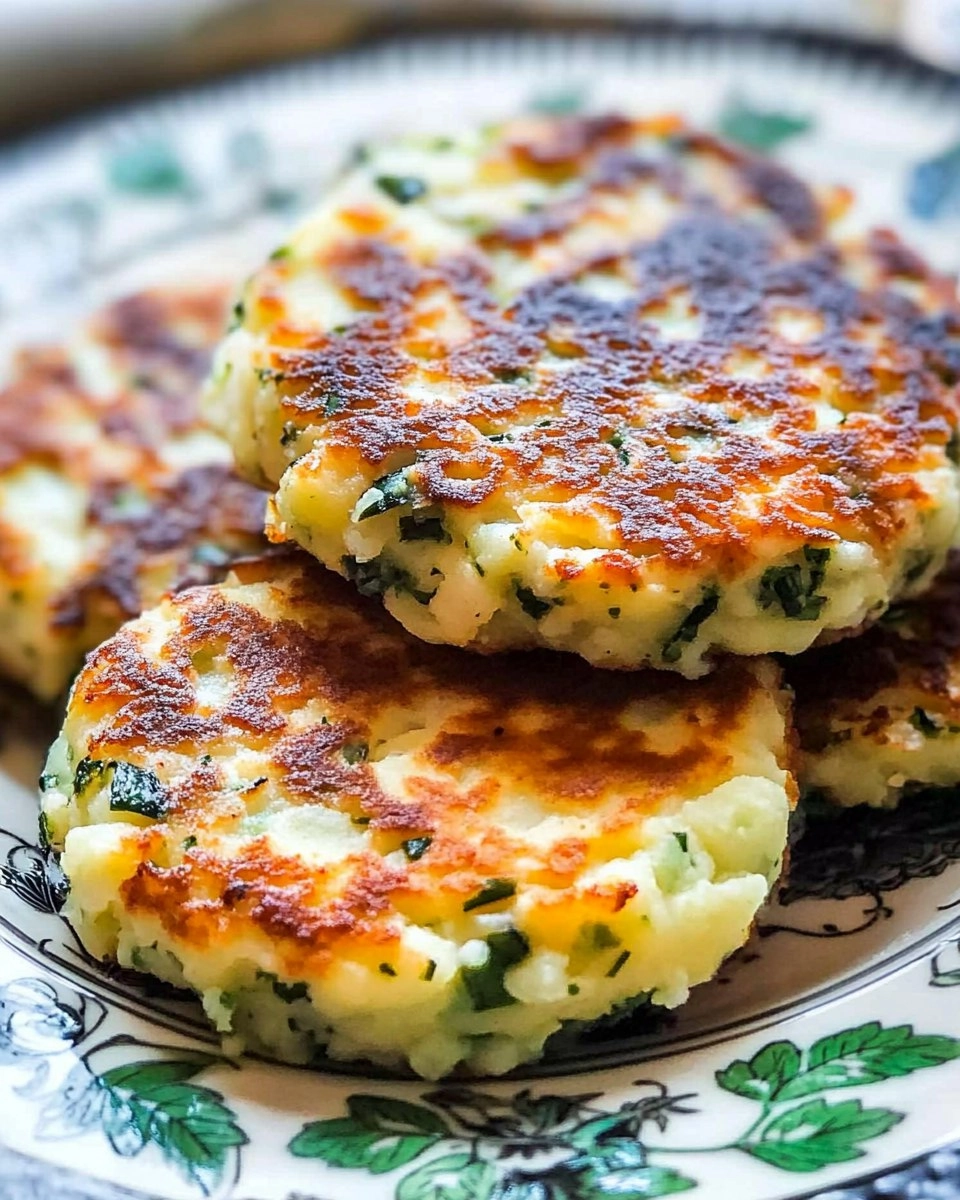 Cheesy Colcannon Potato Cakes with Scallions 115 Cheesy Colcannon Potato Cakes with Scallions