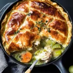 Cozy-Chicken-Pot-Pie-with-Leeks-Thyme-Skillet-Version-Recipe