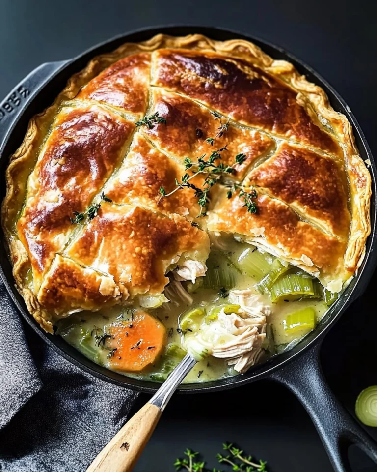 Cozy-Chicken-Pot-Pie-with-Leeks-Thyme-Skillet-Version-Recipe