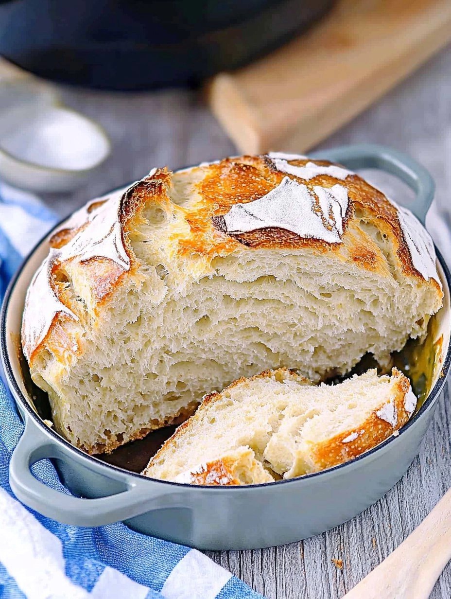 Dutch Oven No-Knead Crusty Bread (Perfect with Any Stew)