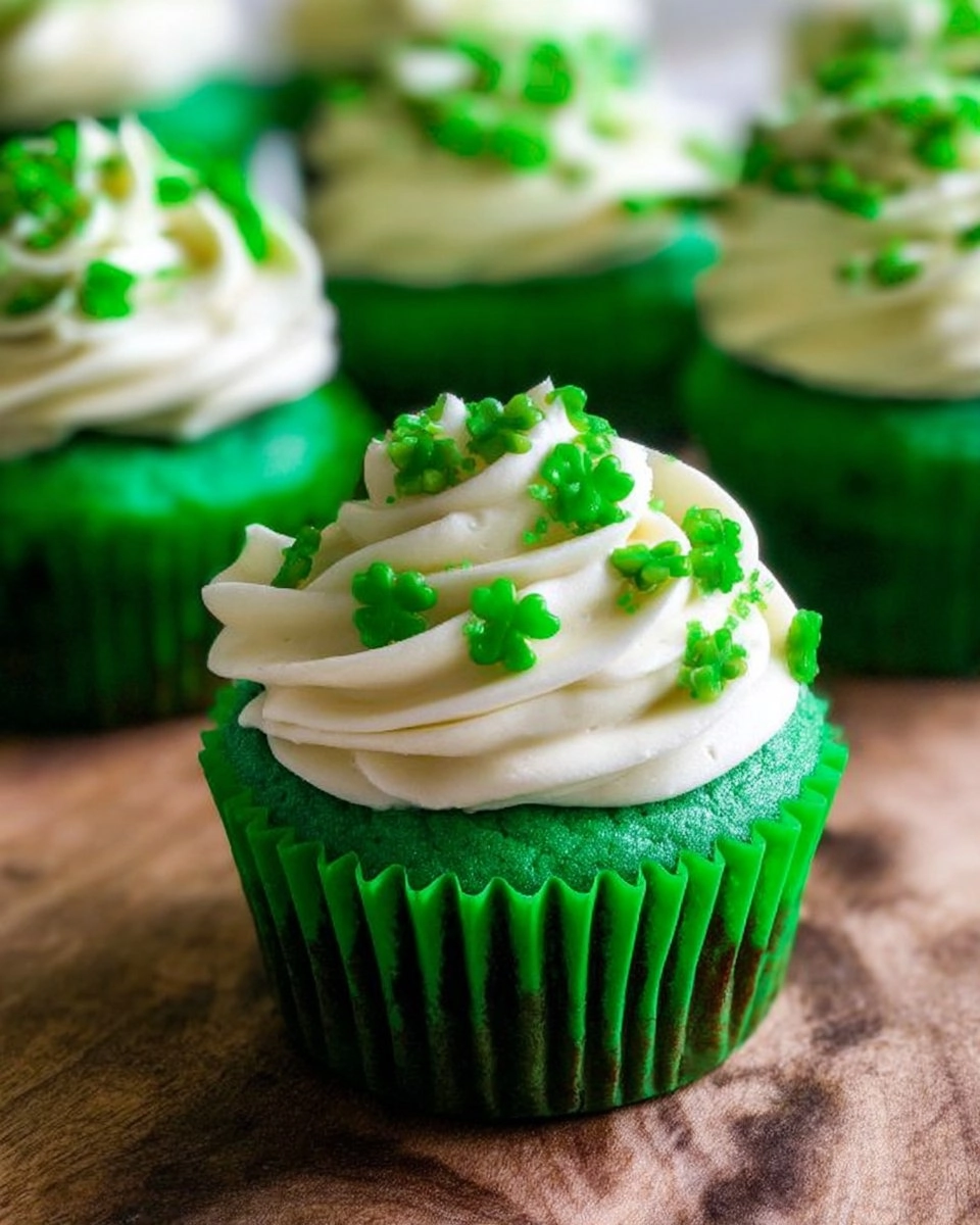 Green Velvet Cupcakes | St Patrick's Day Cupcake