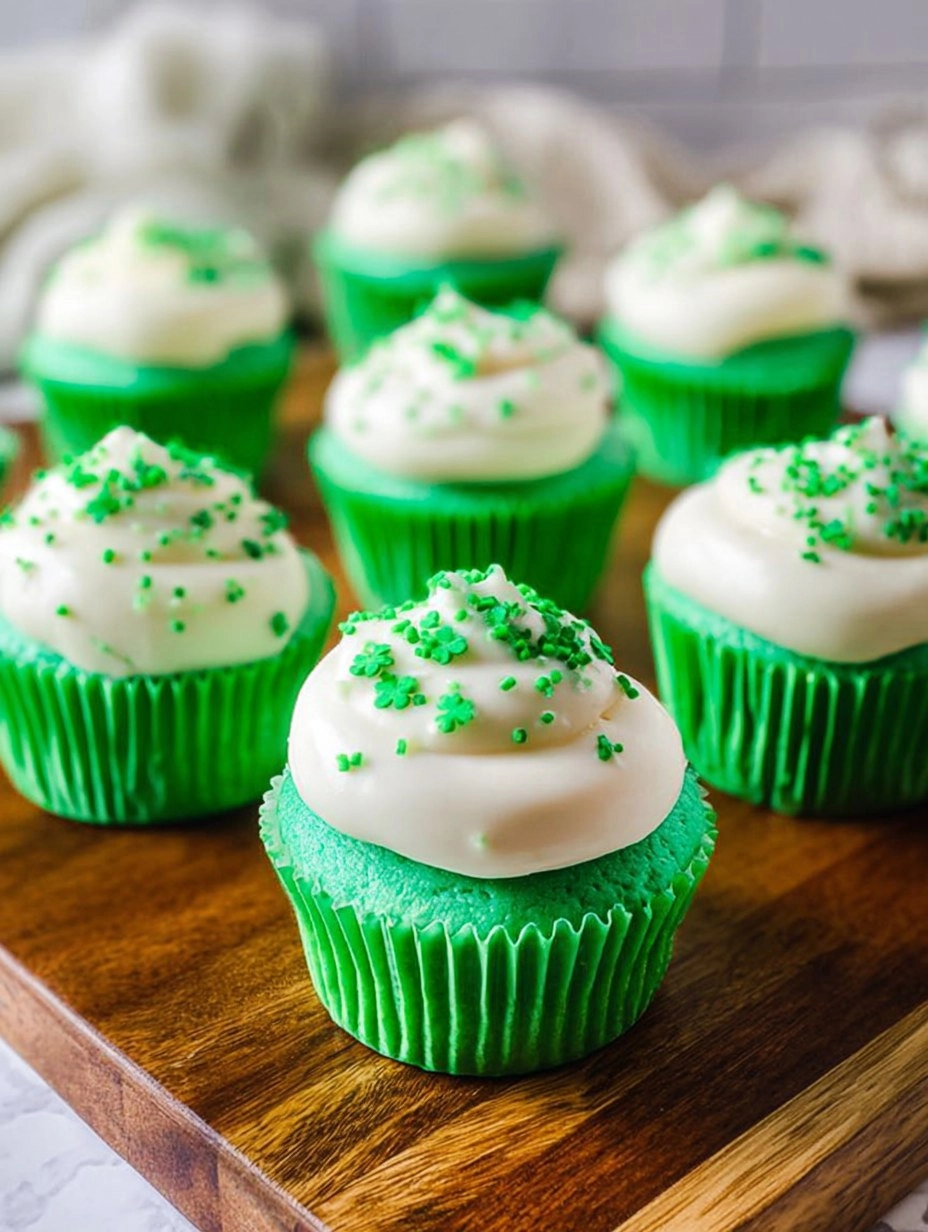 Green Velvet Cupcakes | St Patrick's Day Cupcake
