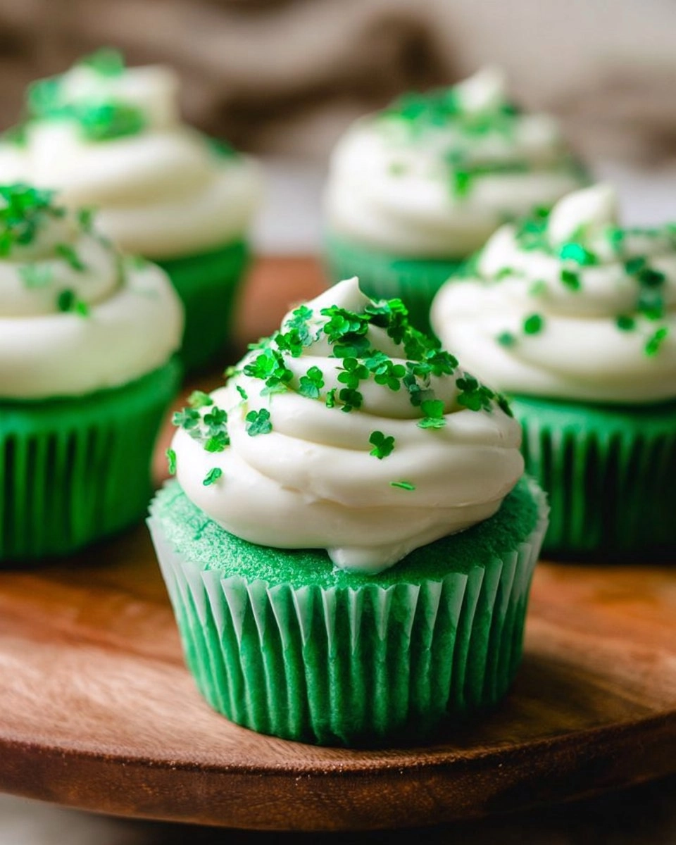 Green Velvet Cupcakes | St Patrick's Day Cupcake