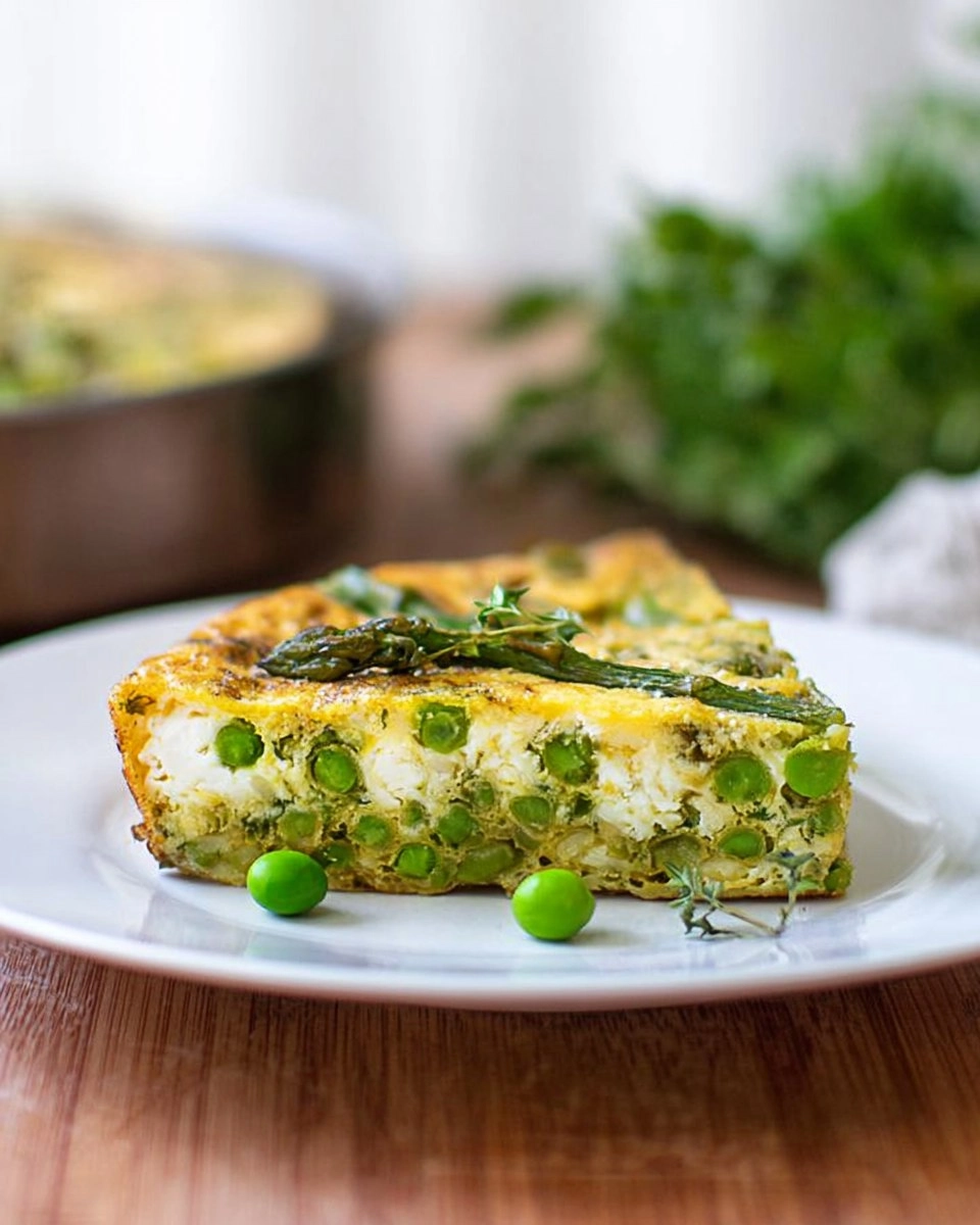 Herb & Goat Cheese Frittata with Asparagus and Peas