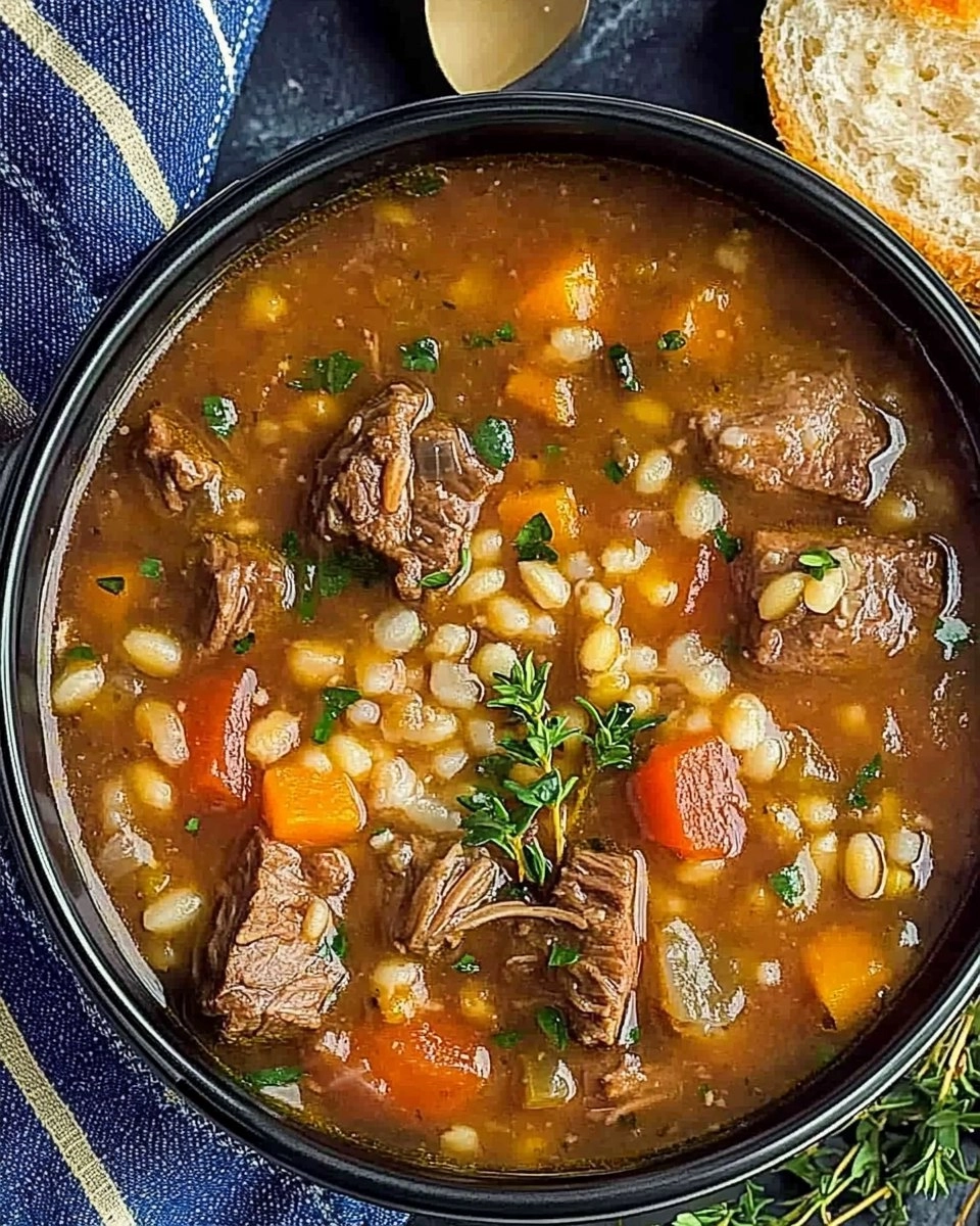 Instant Pot Beef & Barley Soup (Hearty and Freezer-Friendly)