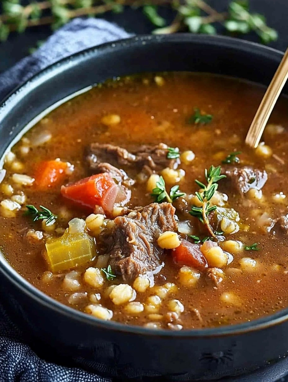 Instant Pot Beef & Barley Soup (Hearty and Freezer-Friendly)