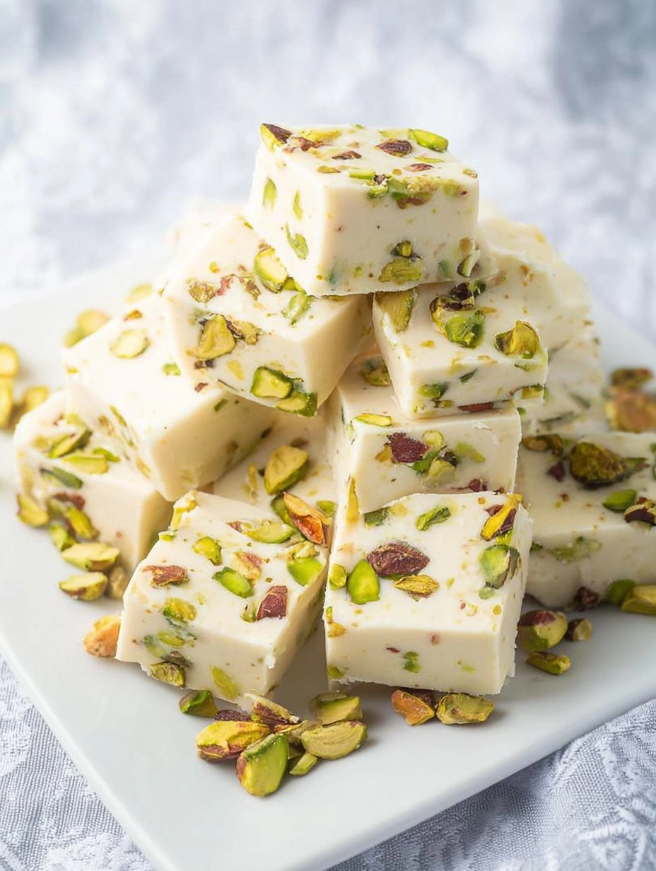 Leprechaun Pistachio Fudge (3-Ingredient No-Bake)