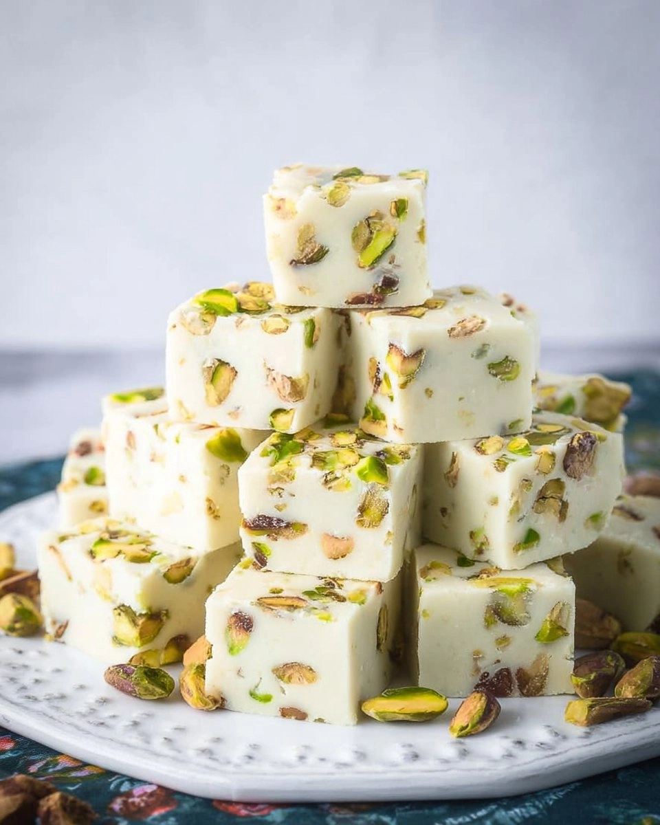 Leprechaun Pistachio Fudge (3-Ingredient No-Bake)