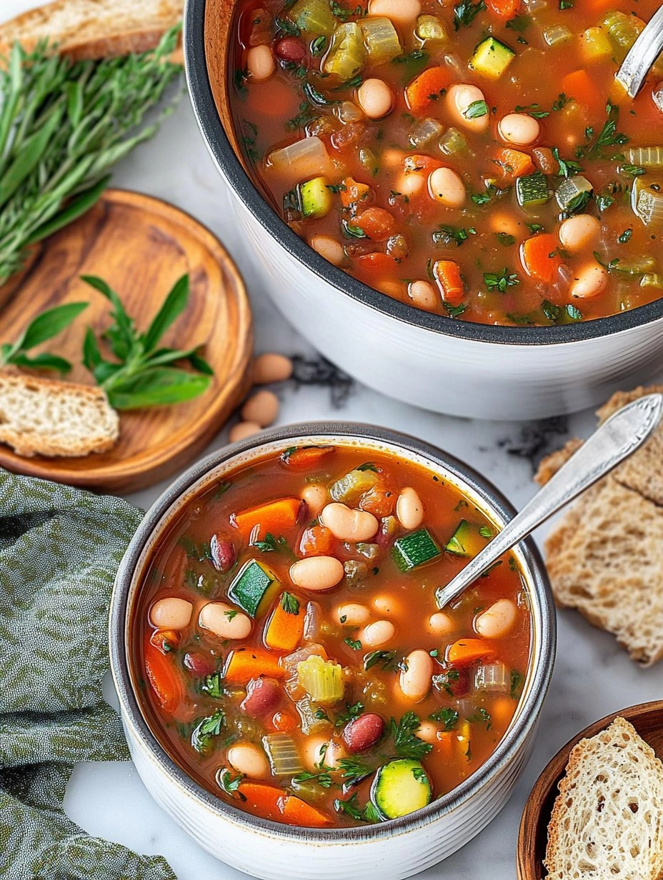 Minestrone Soup | Easy Vegetable and Bean Soup