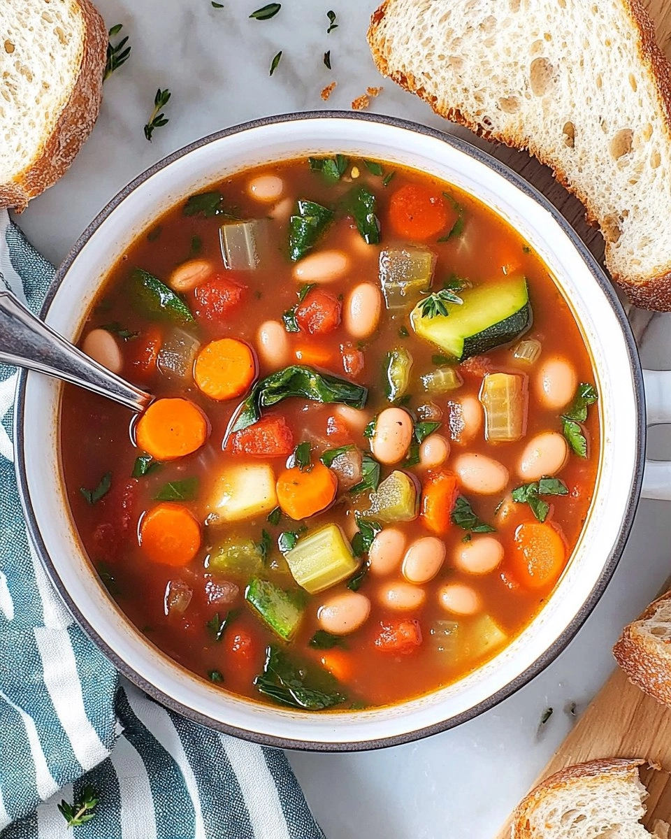 Minestrone Soup | Easy Vegetable and Bean Soup