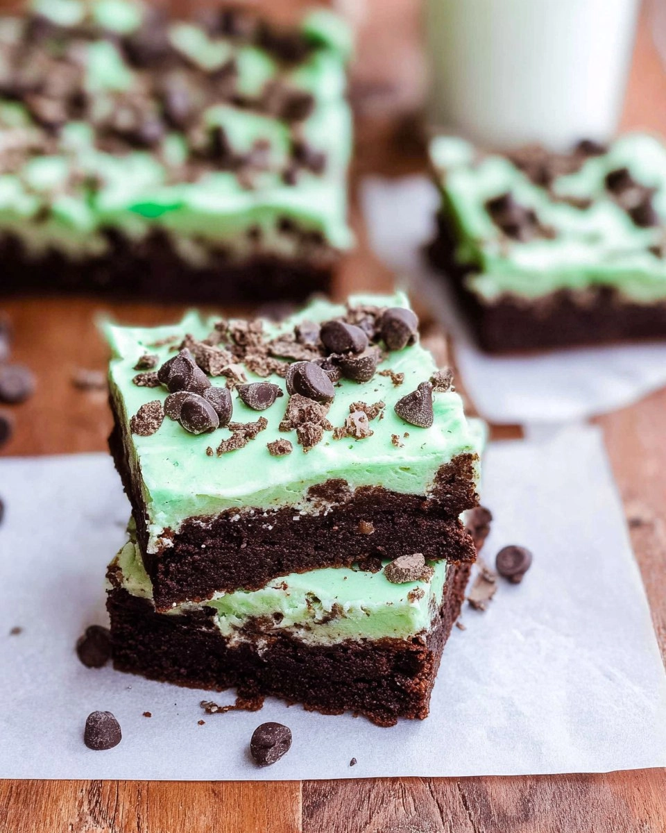 Mint Chocolate Chip Brownies with Green Swirl Frosting 38 Mint-Chocolate-Chip-Brownies-with-Green-Swirl-Frosting-Recipe