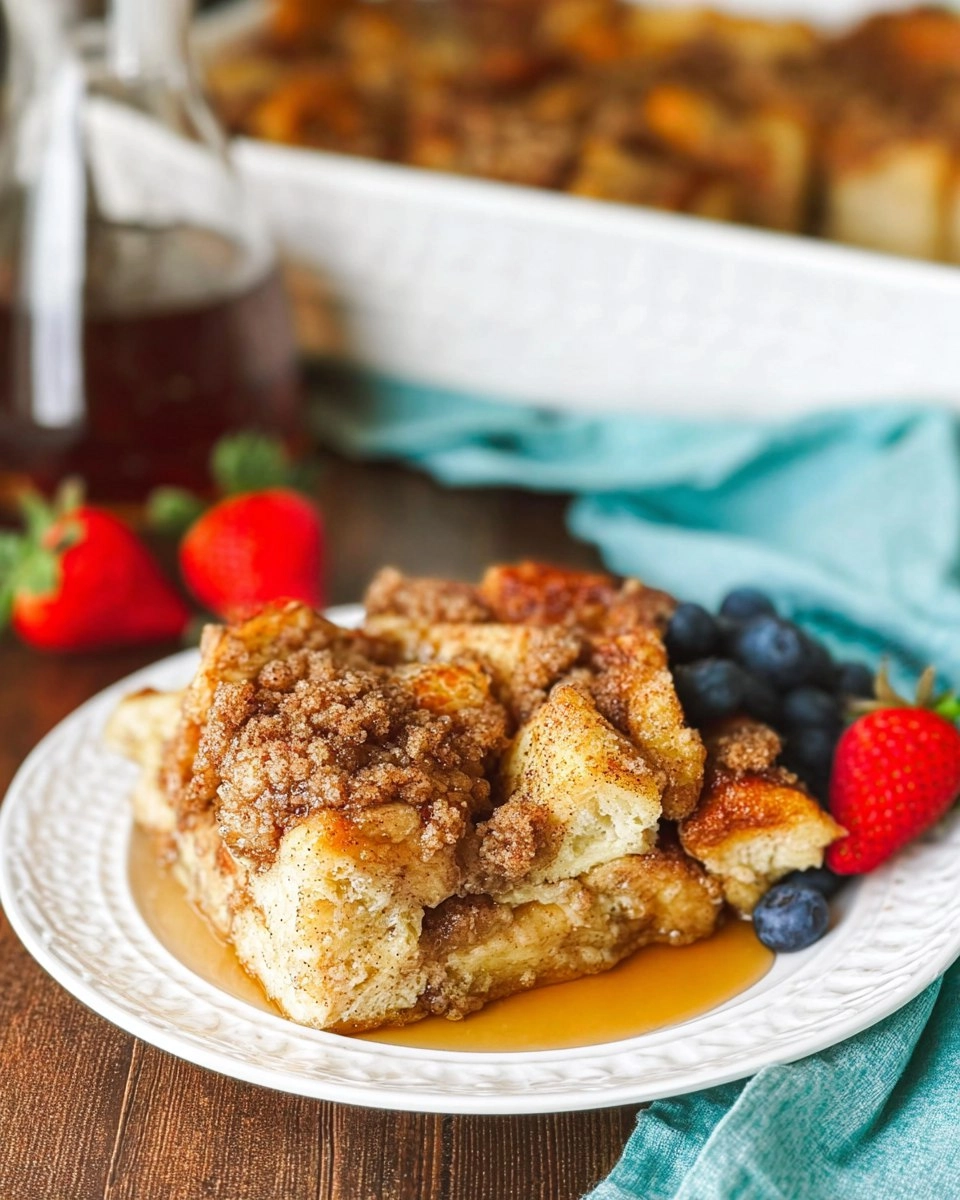 Overnight French Toast Casserole with Cinnamon Streusel 122 Overnight French Toast Casserole with Cinnamon Streusel