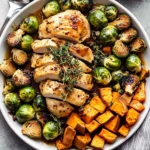 Sheet-Pan-Maple-Dijon-Chicken-with-Brussels-Sprouts-Sweet-Potatoes-Recipe