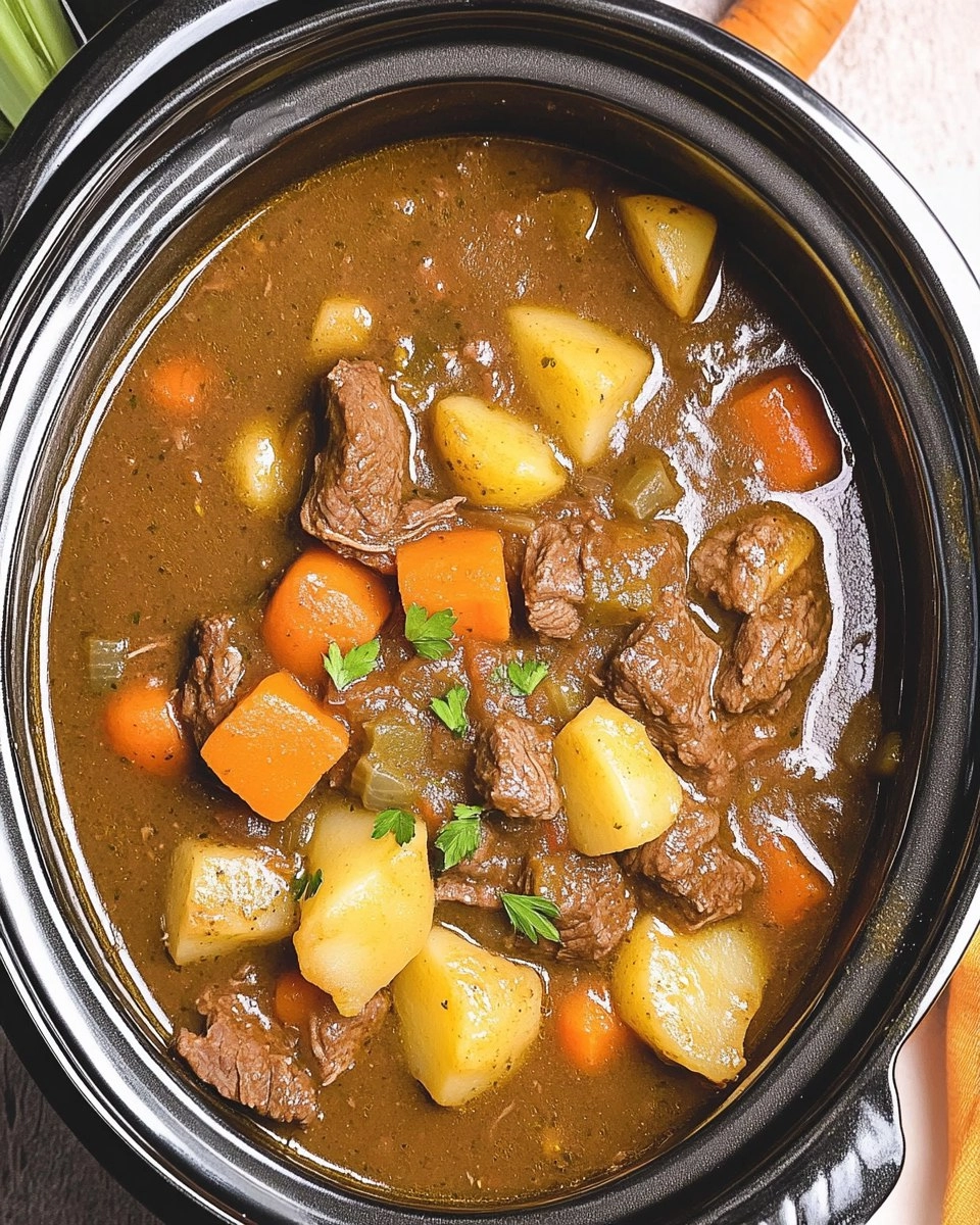 Slow Cooker Guinness Beef Stew with Potatoes & Carrots