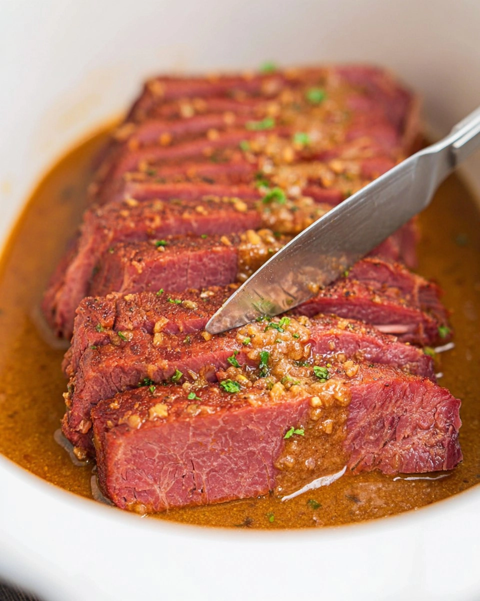 Slow Cooker Maple Mustard Corned Beef