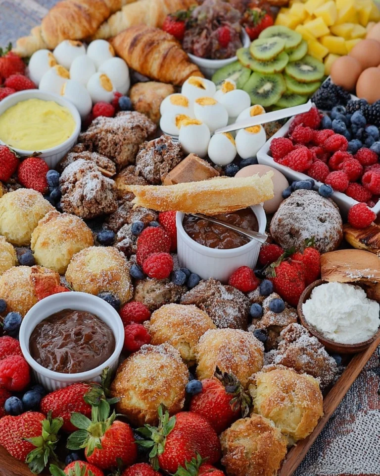 Spring-Brunch-Board-with-Eggs-Pastries-Fruit-Dips-Recipe