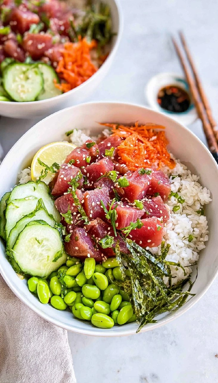 Ahi Tuna Poke Bowls