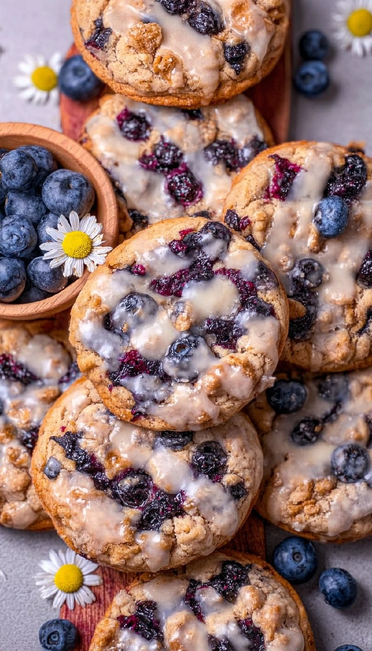 Blueberry Coffee Cake Cookies