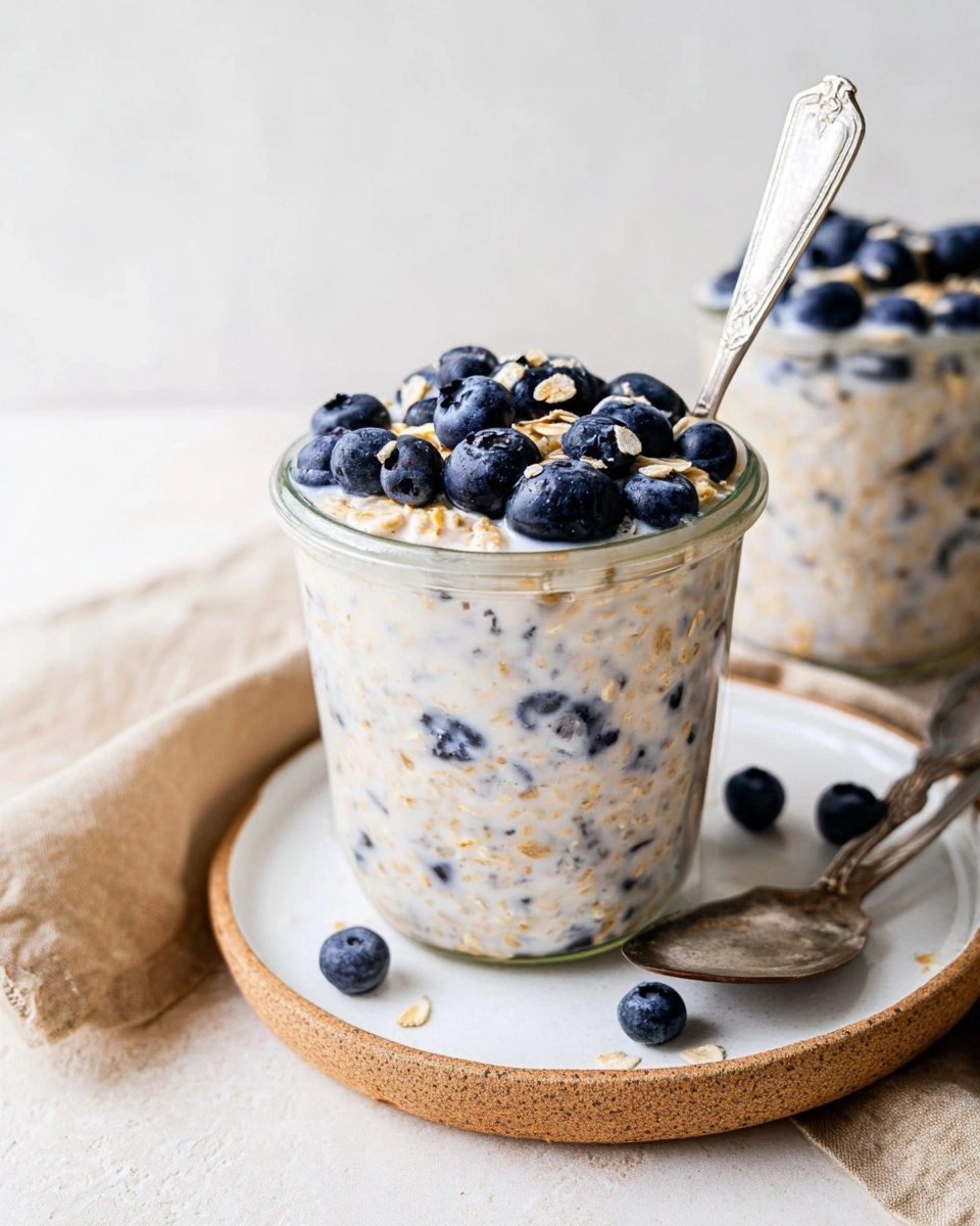 Blueberry Overnight Oats (5-Ingredient, Meal-Prep)