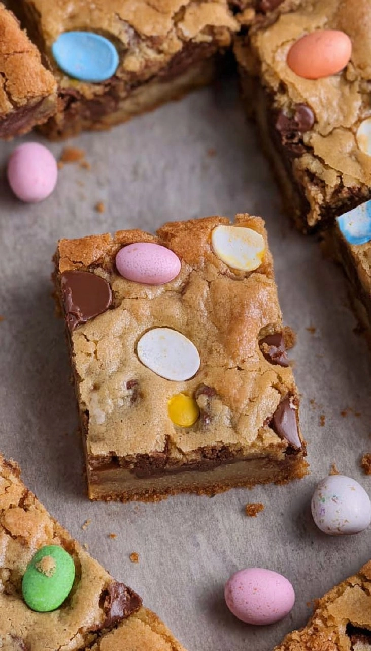 Cadbury Egg Cookie Bars