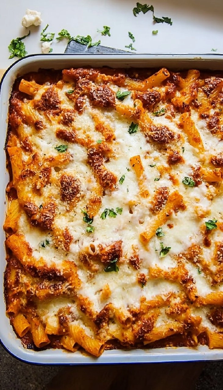 Cheesy Baked Ziti | Easy Weeknight Pasta Bake with Ricotta & Mozzarella