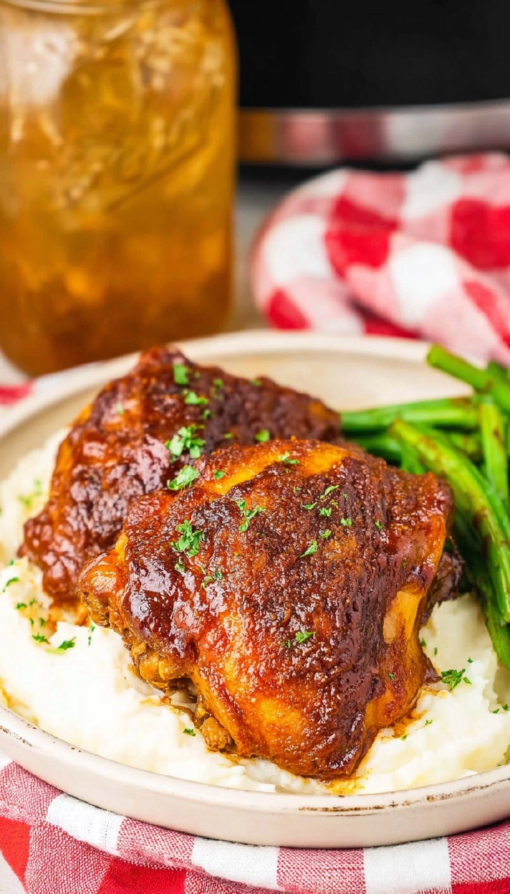 Crockpot Carolina Gold Bbq Chicken Thighs