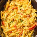 Crockpot-Chicken-Fajita-Pasta-Recipe