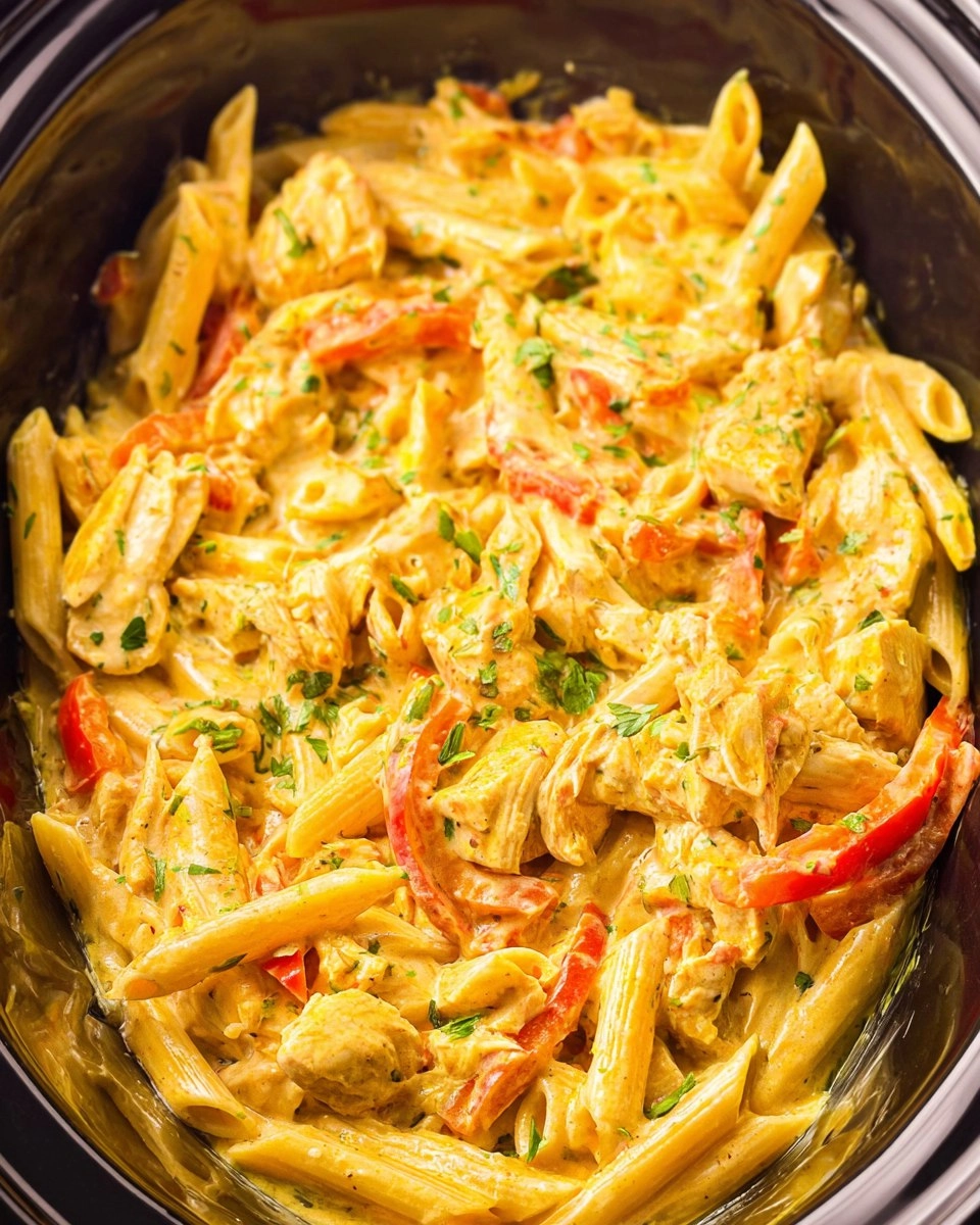 Crockpot Chicken Fajita Pasta