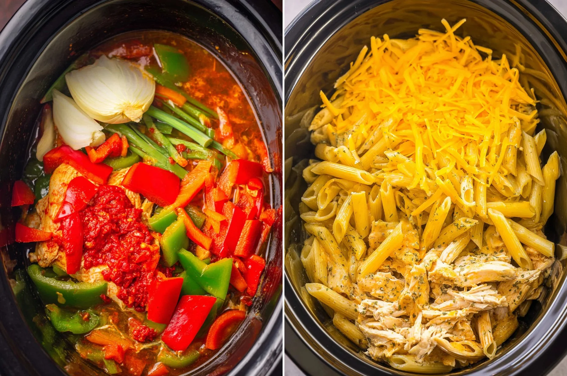Crockpot Chicken Fajita Pasta