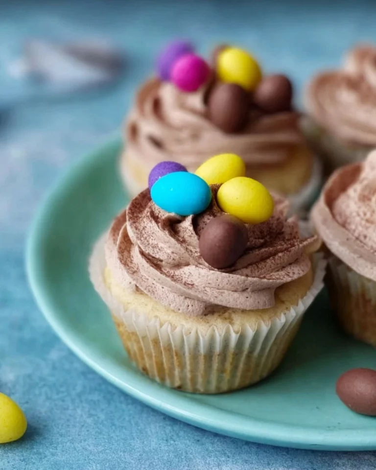 Easter-Nest-Cupcakes-Vanilla-Sponge-with-Chocolate-Buttercream-Mini-Eggs-Recipe