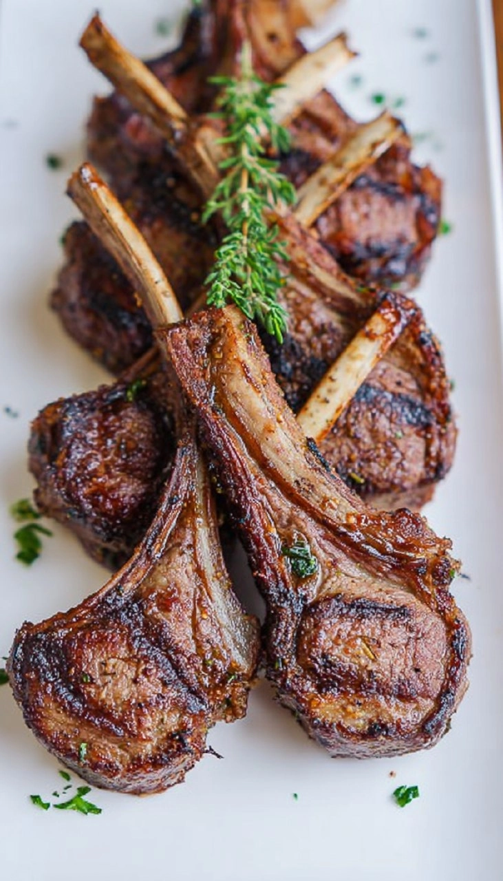 Garlic & Herb Crusted Lamb Chops (Easter Centerpiece)