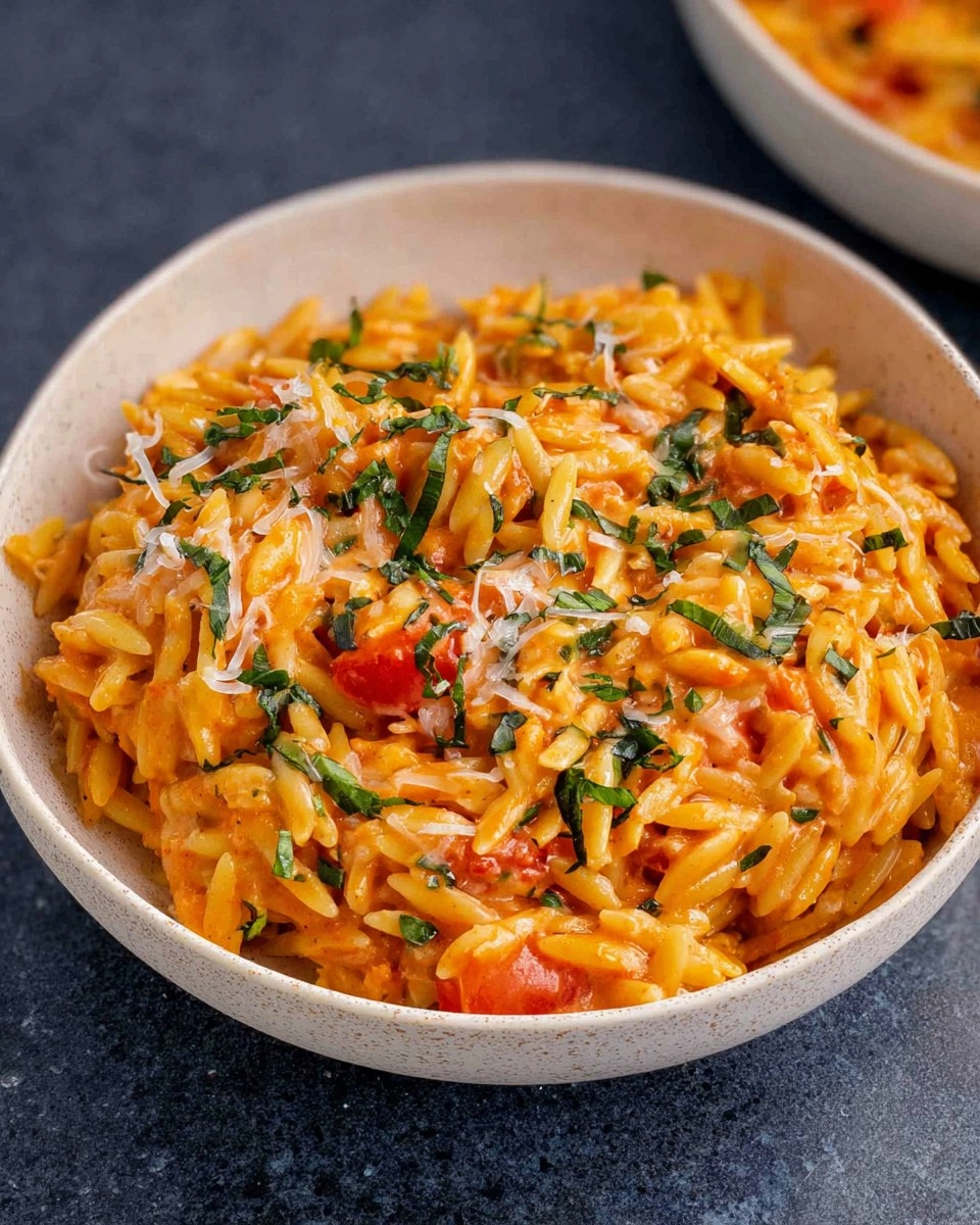 One Pot Creamy Tomato Orzo