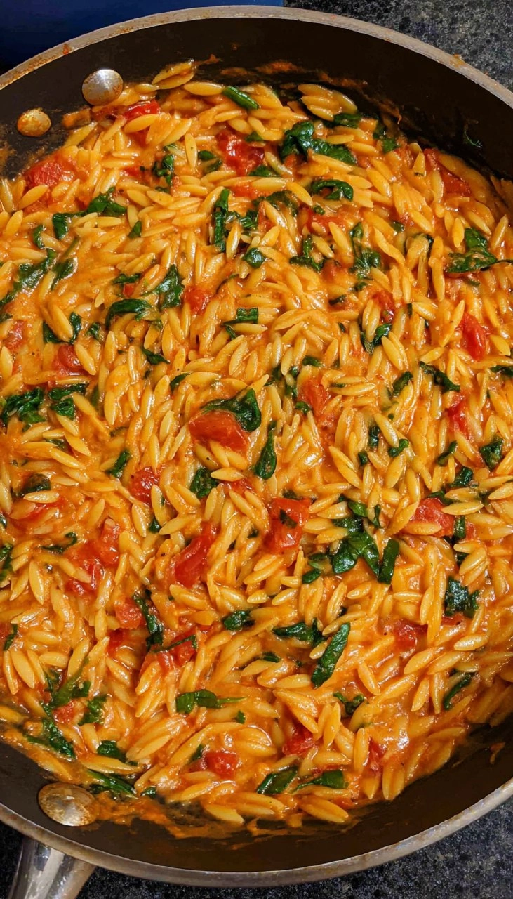 One Pot Creamy Tomato Orzo