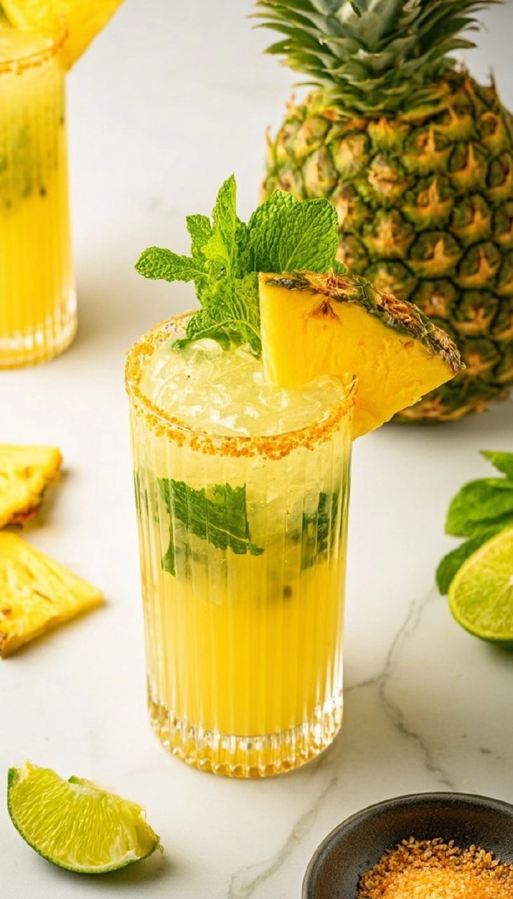 Pineapple Coconut Mojito | Tropical Cinco de Mayo Rum Cocktail