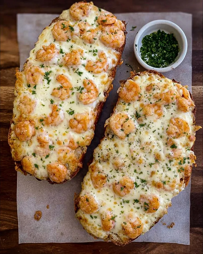 Shrimp-Alfredo-Garlic-Bread-Recipe