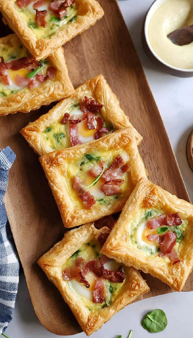 Spring Brunch Puff Pastry Egg Tarts