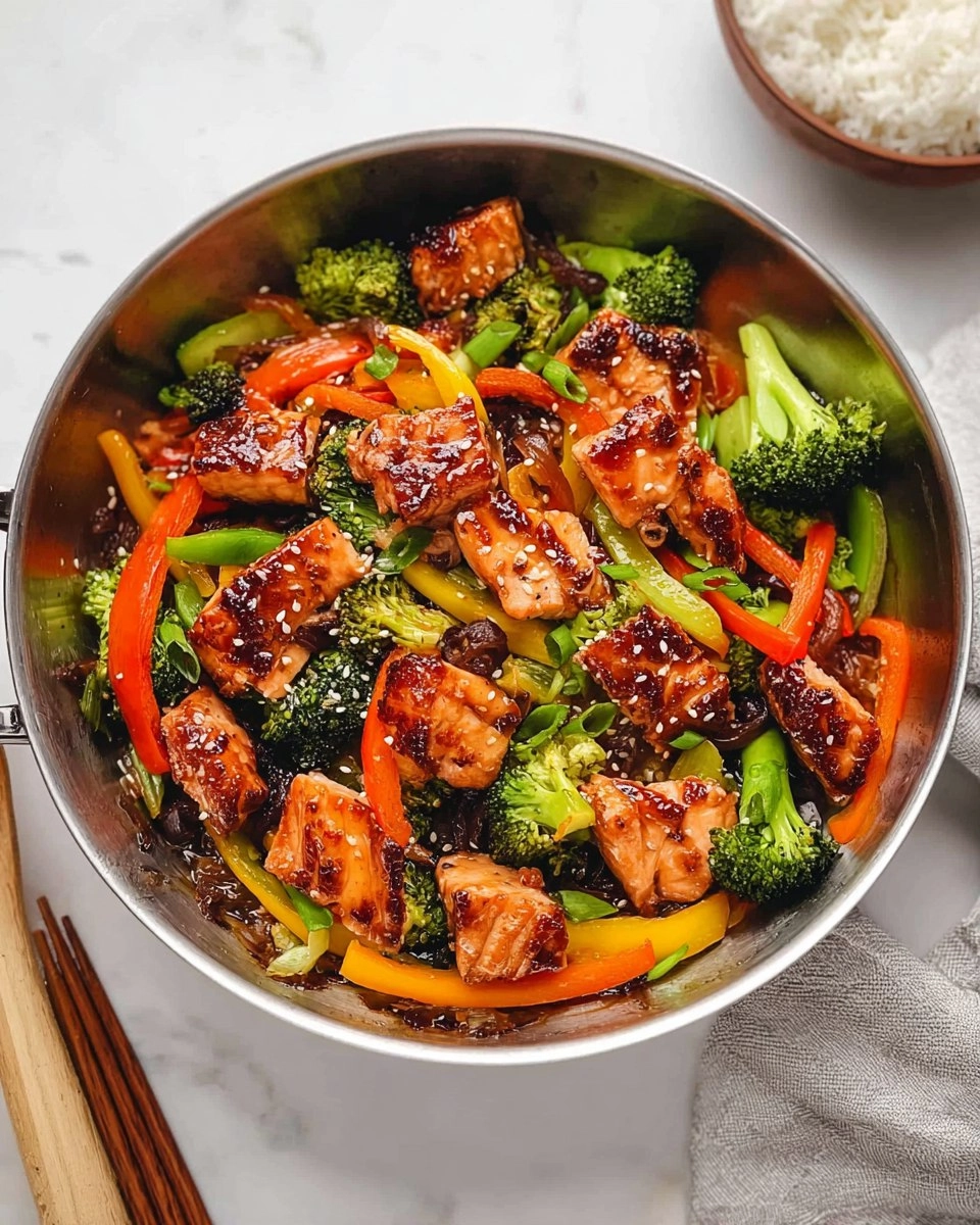 The Best Teriyaki Salmon Stir Fry