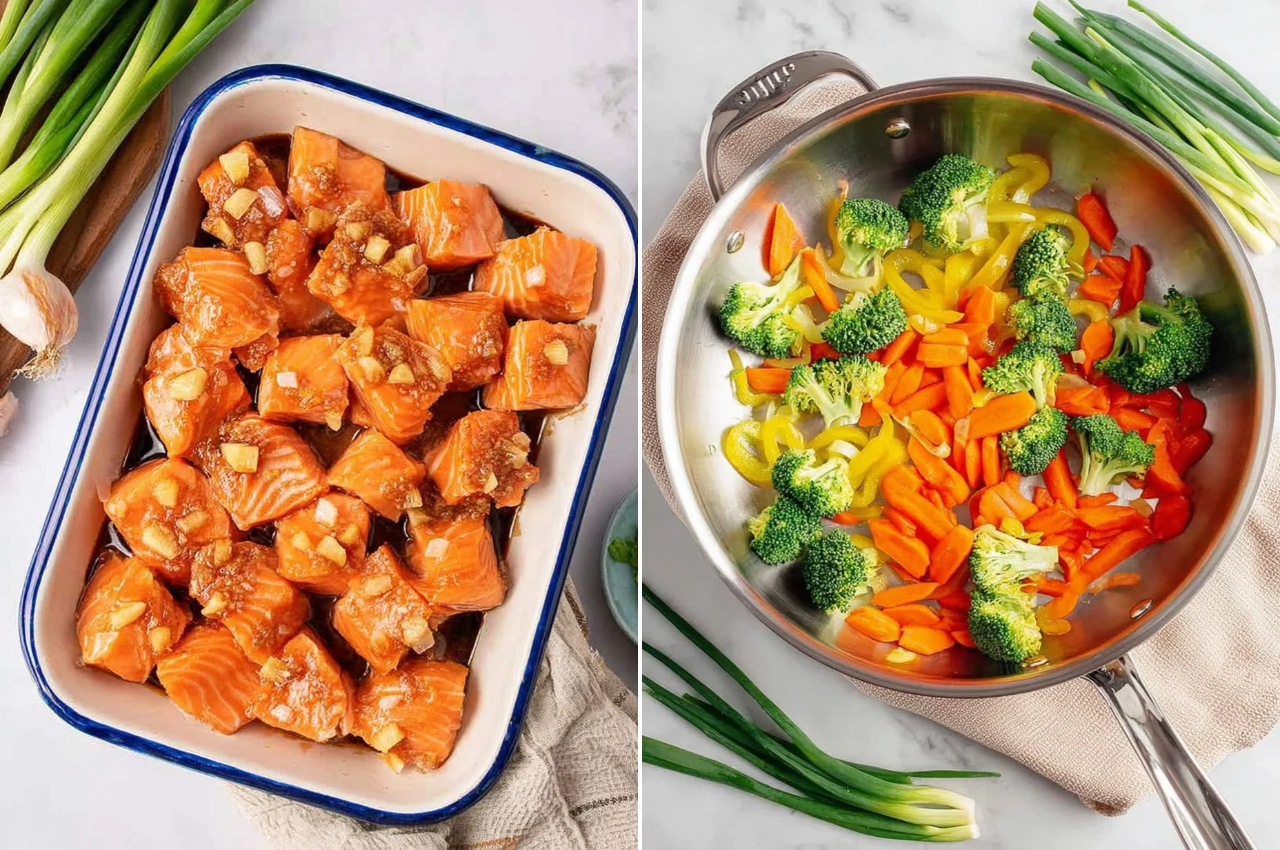 The Best Teriyaki Salmon Stir Fry