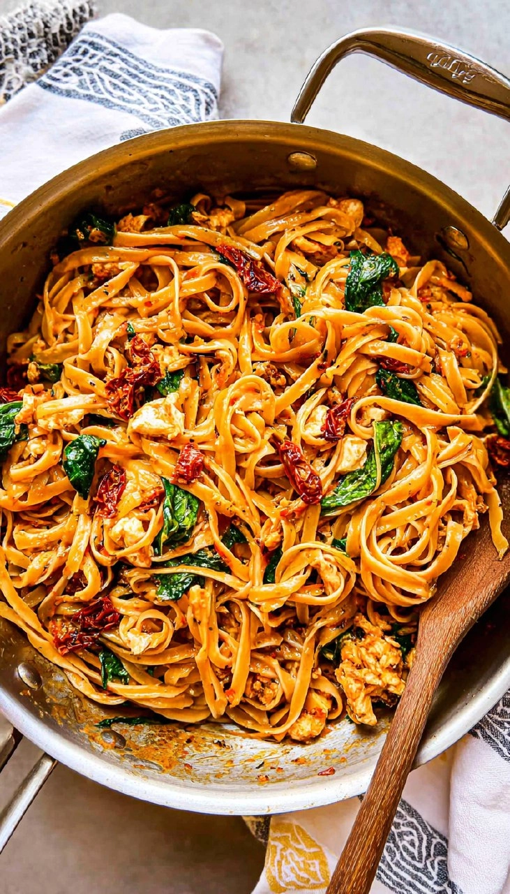 Whole Wheat Sun-Dried Tomato Basil Pasta