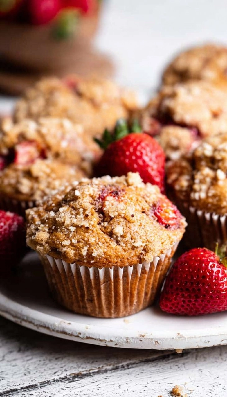 Almond Flour Strawberry Muffins