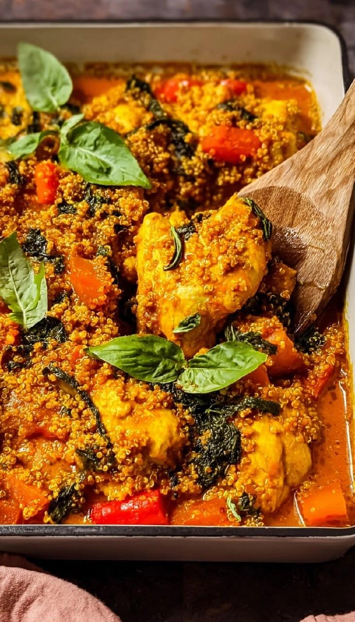BAKED CHICKEN CURRY WITH QUINOA