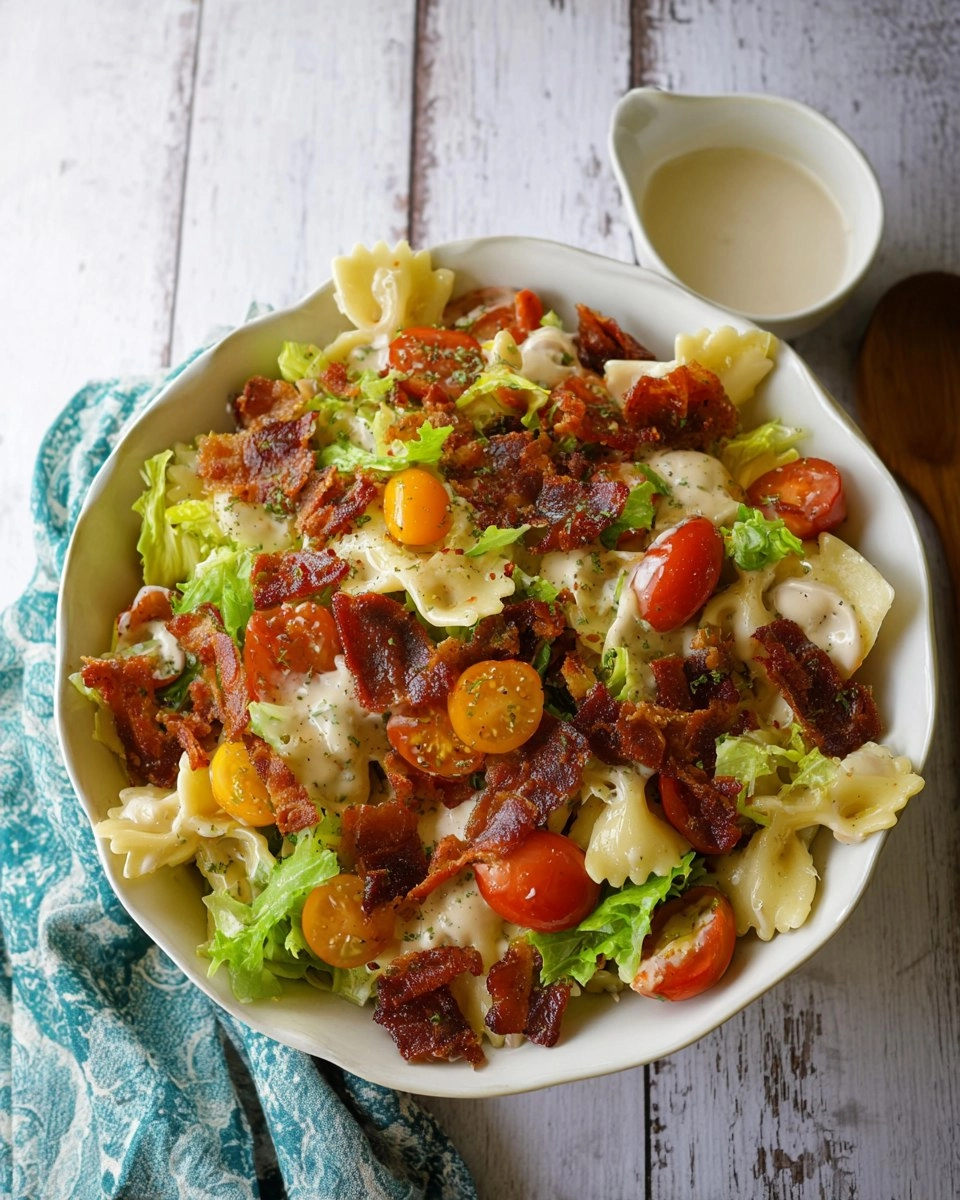 BLT Pasta Salad with Buttermilk Ranch Dressing