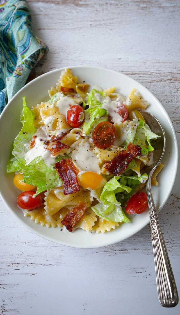 BLT Pasta Salad with Buttermilk Ranch Dressing