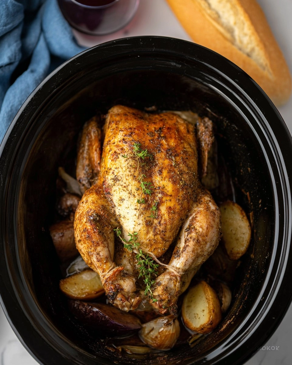 Crockpot Whole Chicken (10 Minute Prep)