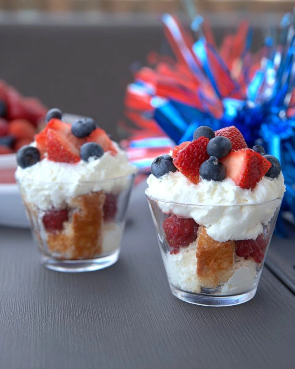 Fourth of July Mini Shortcake Cups