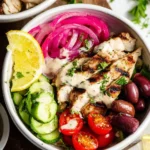 Greek-Chicken-Bowls-with-Lemon-Garlic-Tahini-Sauce-Healthy-Mediterranean-Bowls-Recipe