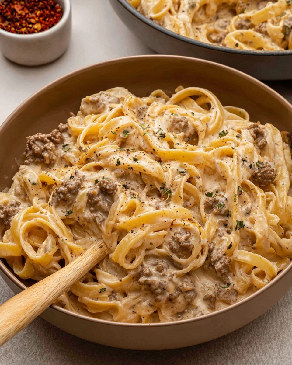 Ground Beef Alfredo