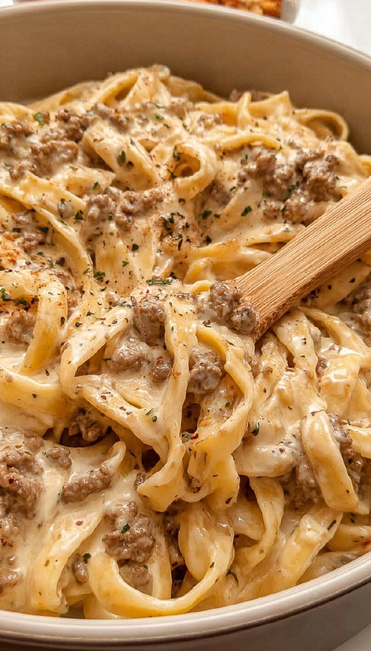 Ground Beef Alfredo